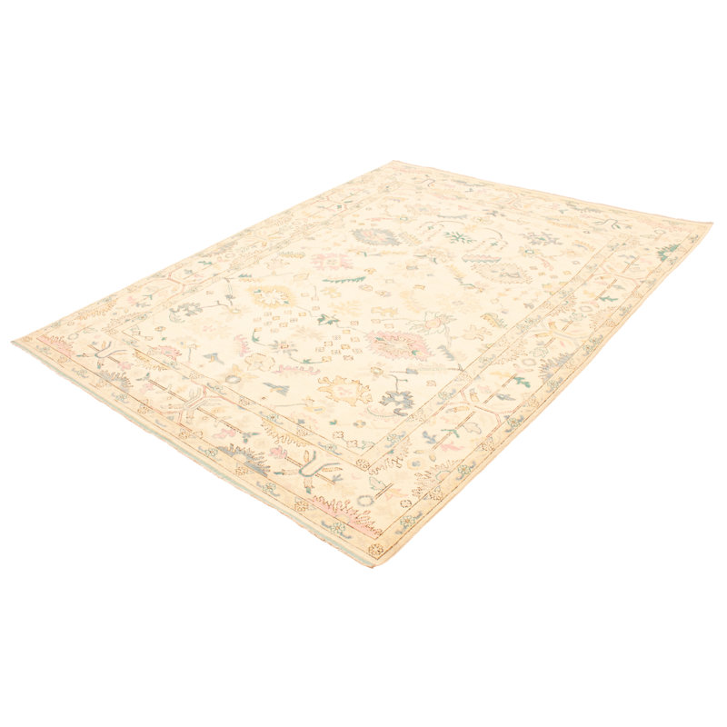 Tapis crème moderne Oushak Ravinder 9 pi 4 po x 12 pi 0 po