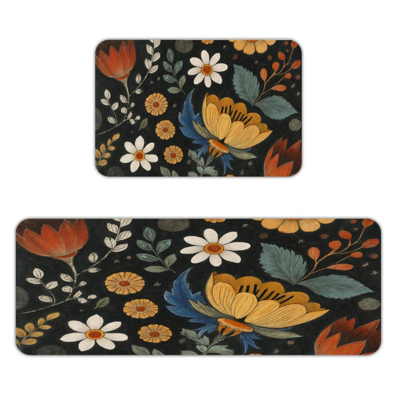 Ensemble de 2 tapis de cuisine Vintage
