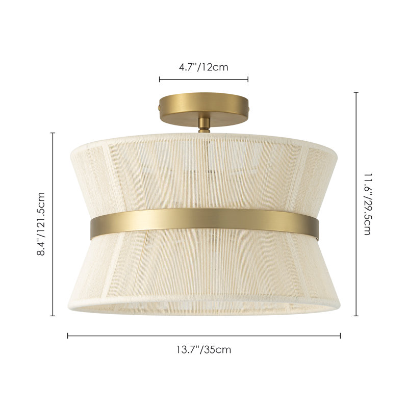 2 - Light Semi Flush Mount