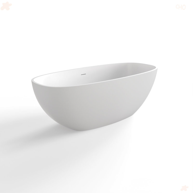 66.9 Inch Freestanding Solid Surface Soaking Bathtub For Bathroom