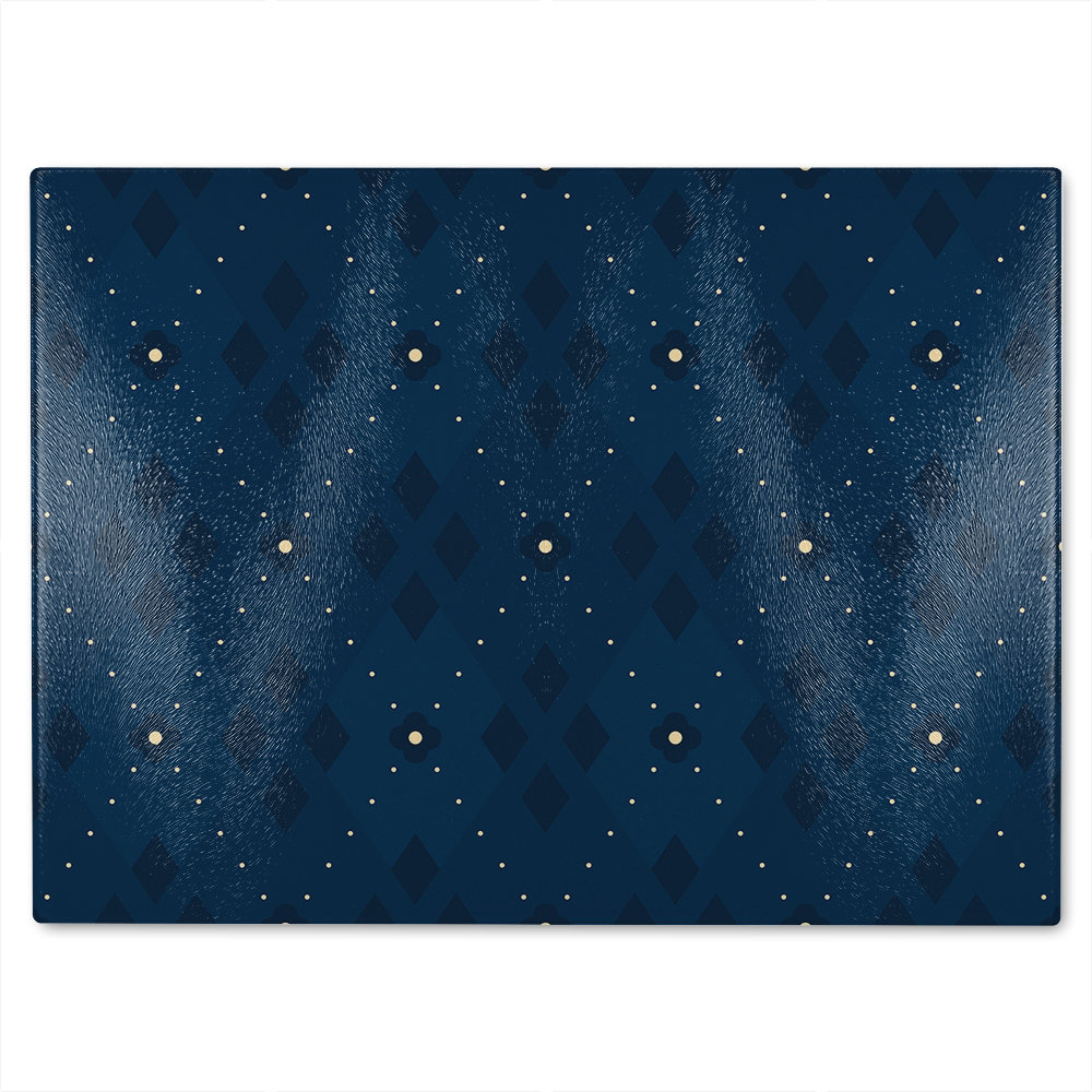 Diagonal Dot Stripes Glass Chopping Board
