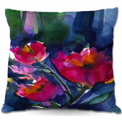 Floral Reversible Throw Pillow