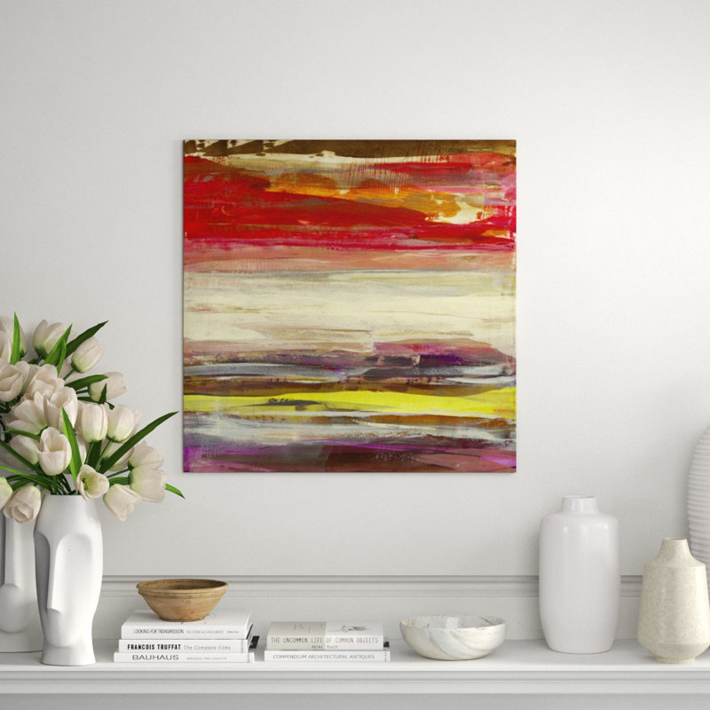 Pomegranate V Painting by Maeve Harris, Outdoor, 30" H x 30" W x 1.5" D