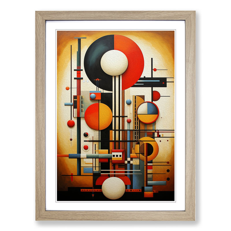 Single Picture Frame Print on Wood, 64cm H x 46cm W, Oak Framed