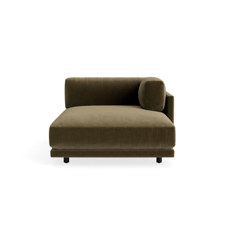 MTO - Sunday Chaise, Moss Velvet, Left