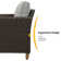 Umeh Melbourne Patio Wicker Chair with Removable Cushions