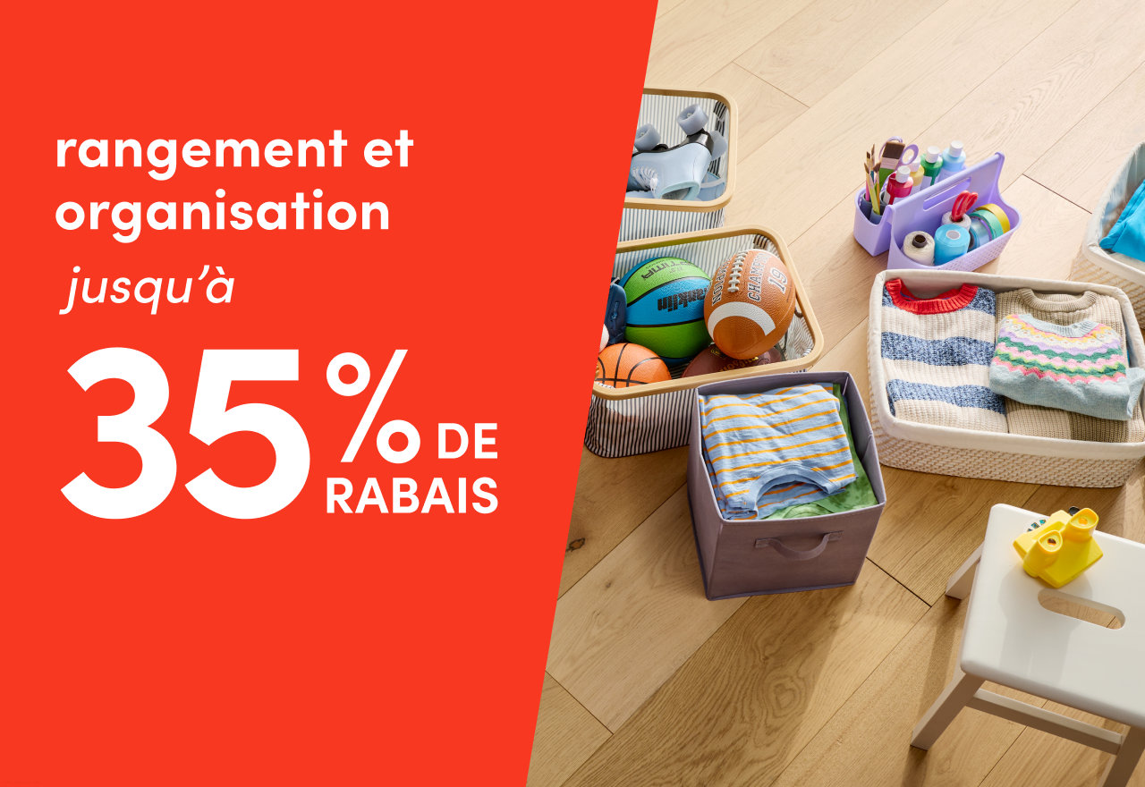 rangement et organisation en solde