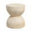 Tables d'appoint sculpturales, 42 cm (16,54 po), aspect bois MGO, style rustique pour terrasse.-1824215126
