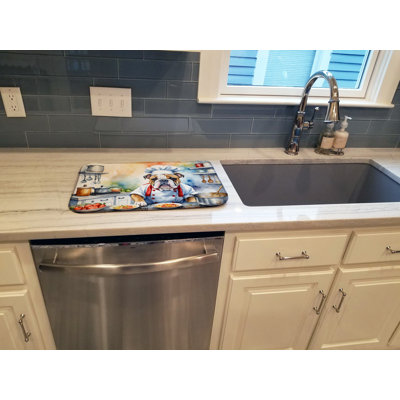 English Bulldog The Chef Dish Drying Mat