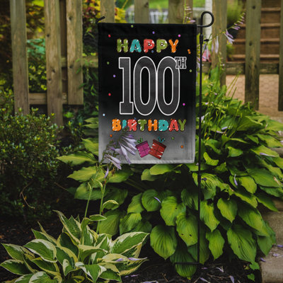 Drapeau de jardin Mullett Happy 100th Birthday