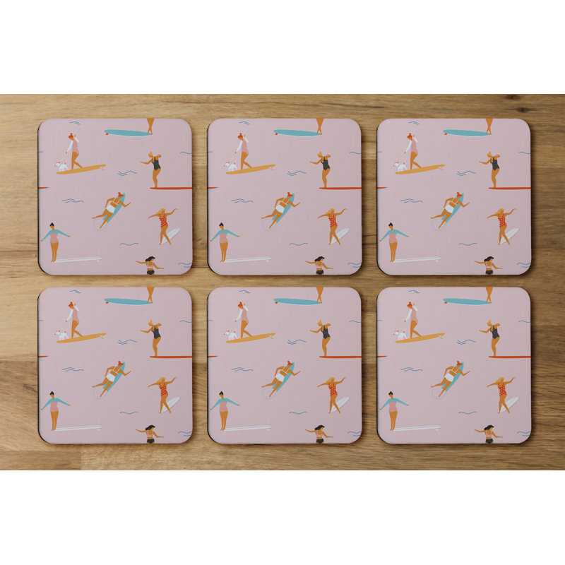 Square 6 Piece Coaster Set