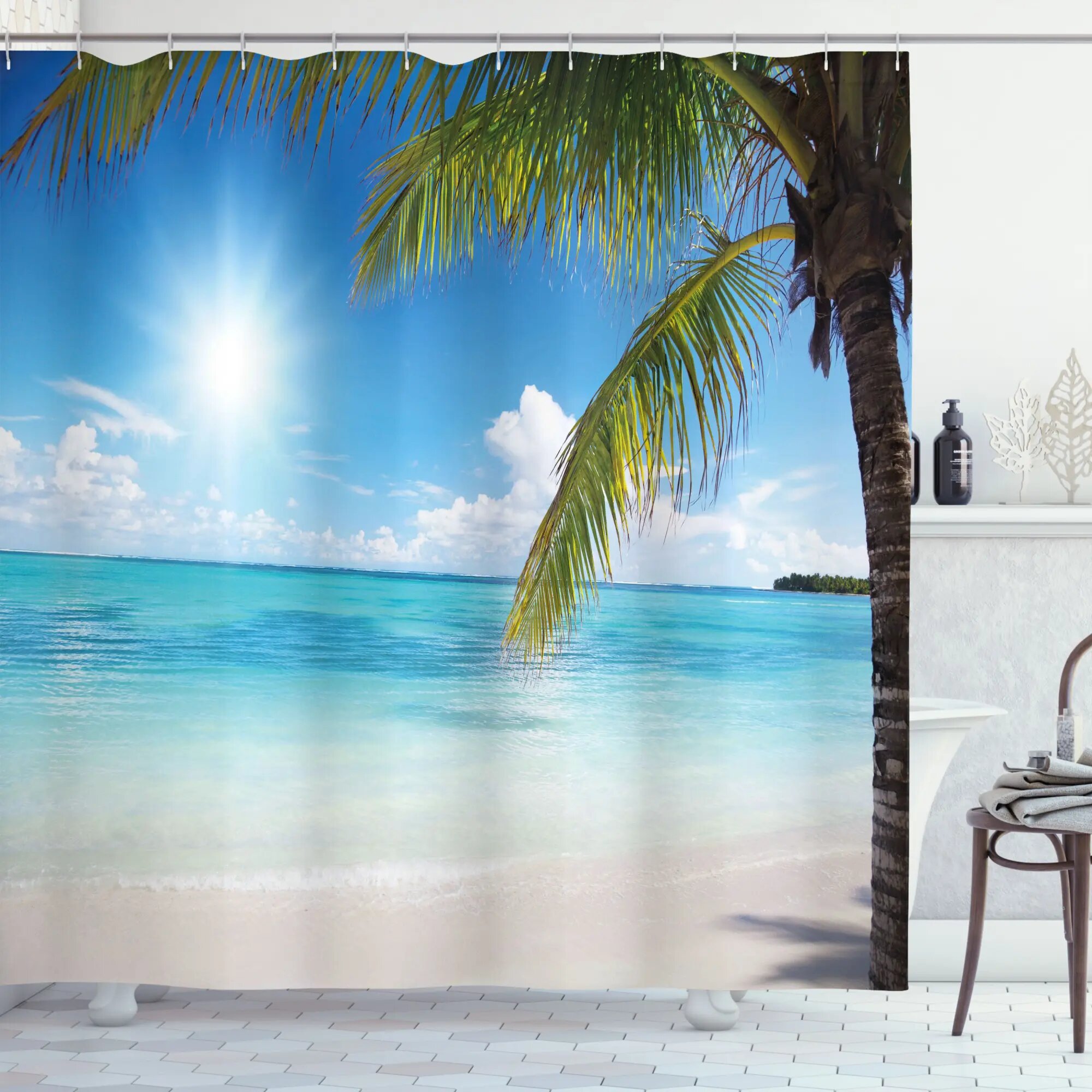 Cool Beach Please Shower Curtain Set for Summer Bath Curtains Holiday Bathroom  Accessories Bath Mats Rugs Toilet Home Decor Gift