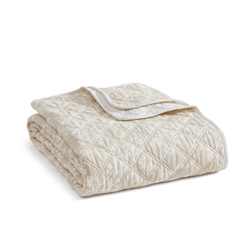 Jeté matelassé en coton beige Martha Martha, Beige