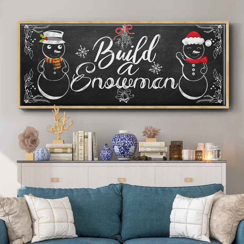 «Build a Snowman» - Toile encadrée