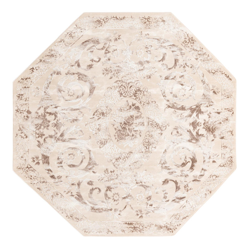 Senter Floral Indoor Rug, Octagon 7'10" x 7'10"
