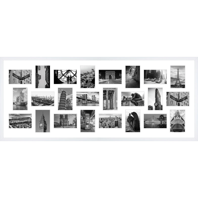 Izeck Wood Picture Frame with Mat, White