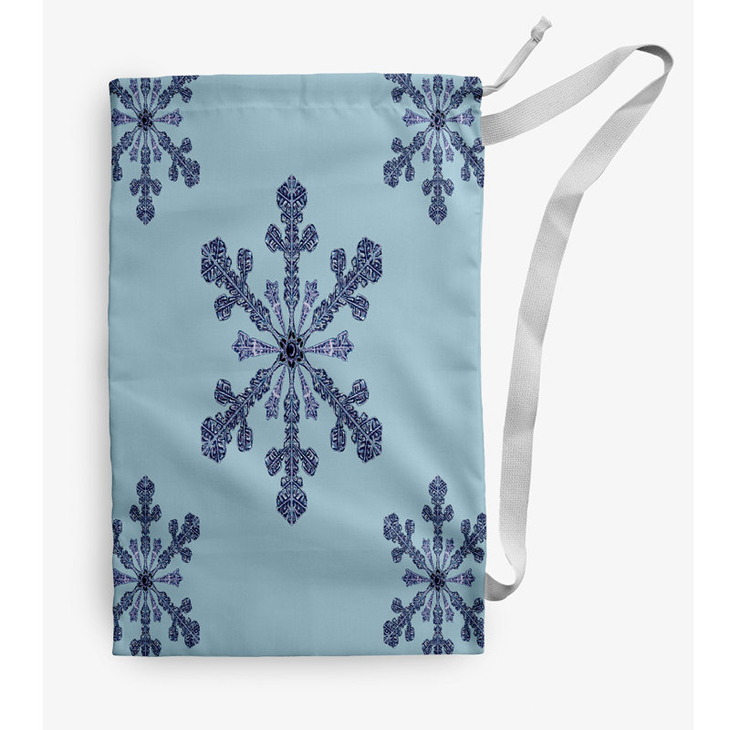 Fabric Laundry Bag with Handles, Blue, Small (29" H x 18" W)