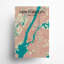 « new york city map », reproduction d’impression sur affiche en vert-22633114
