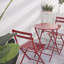 Ensemble bistro 3 pièces de table ronde pliable et chaises-1849683538