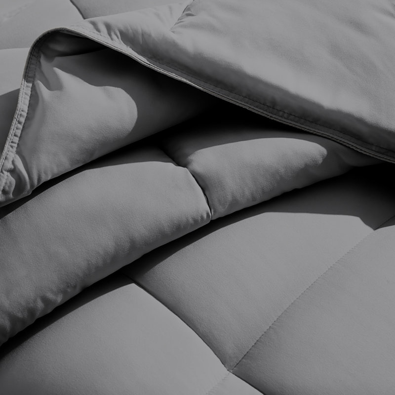 Down Alternative Comforter Duvet Insert, Queen, Gray
