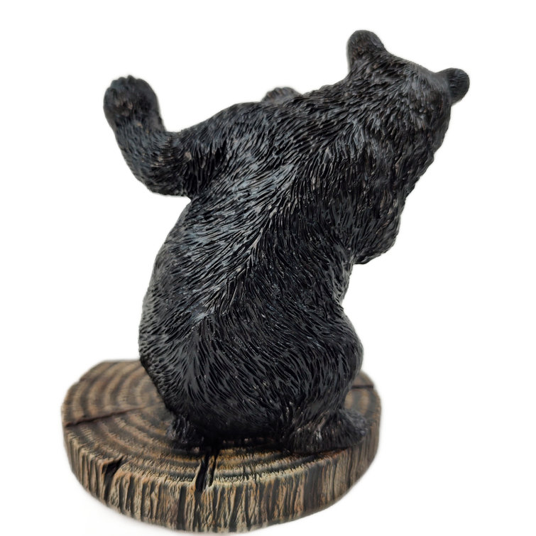 De Leon Collections Peeking Black Bear Figurine Woodland Forest Rustic 