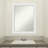 Blanco White Wood Bathroom Vanity Non-Beveled Wall Mirror-1013219923