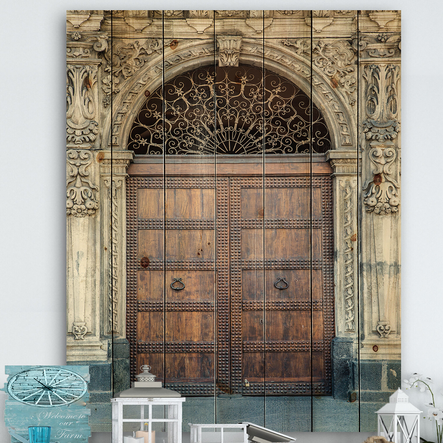 Bless international Old Door in Catania, Italy - Graphic Art Print on Wood  | Wayfair