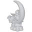 Statue de fille chérubin allongée sur un croissant de lune - 7,25 po