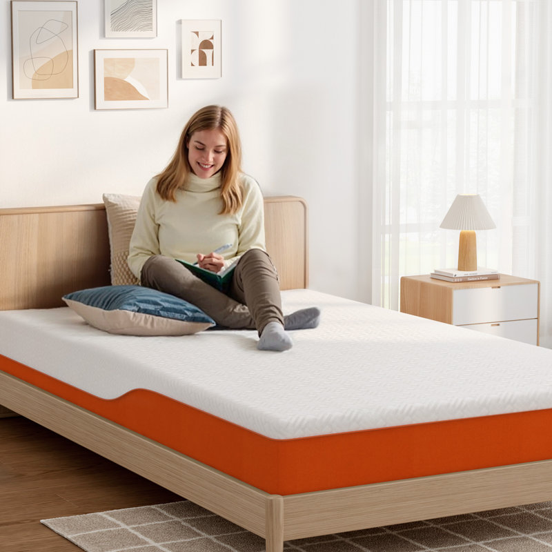 Gel Memory Foam Medium Mattress, Twin Size Mattress With Removable Washable Cover, 10"