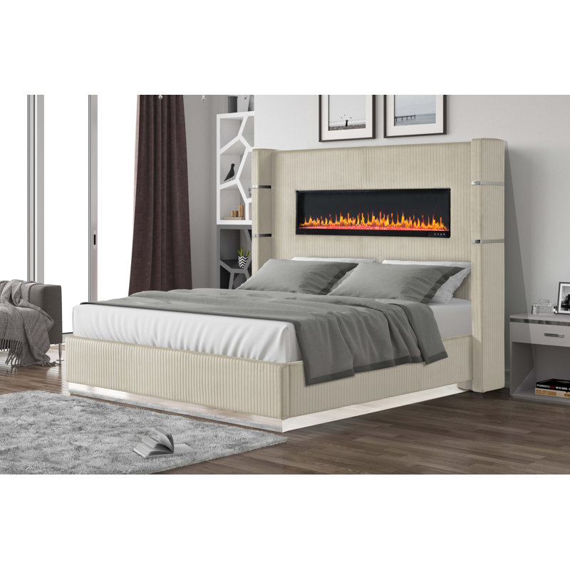 Upholstery Wooden Queen Bed