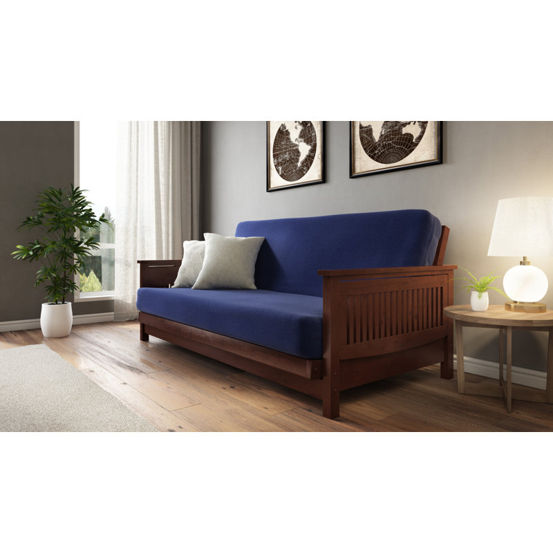 Futon Frame, Dark Cherry, 38" H x 80.25" W x 37" D