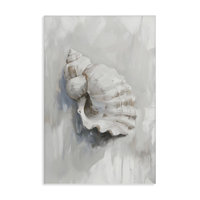 Toile de coquillage neutre courbée, design par Ramona Murdock, H 24 po x l 16 po