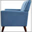Fauteuil de style Mid-Century moderne avec pieds évasés et revêtement capitonné, parfait pour des sièges élégants et confortables dans tout espace de détente.-252555259