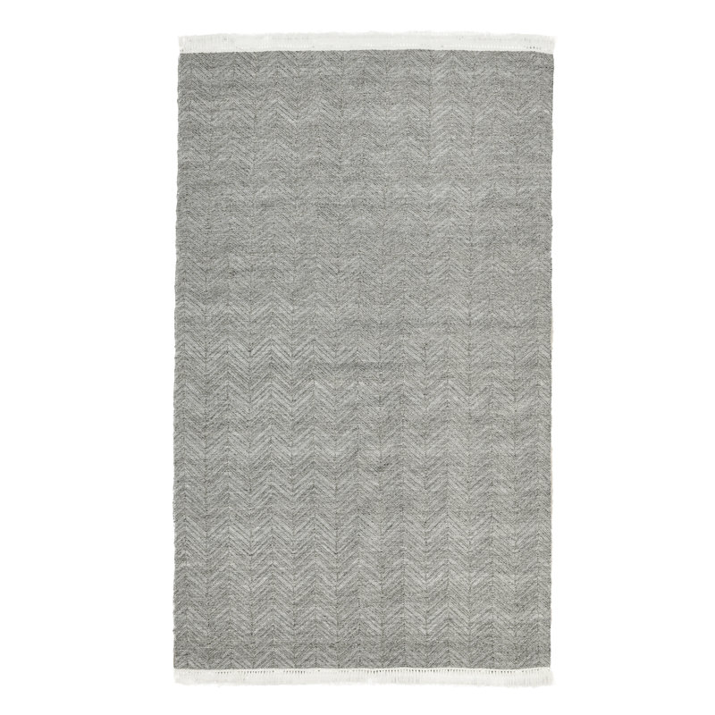 Fredrikk Chevron Area Rug in Stone Gray, Rectangle 9' x 12'