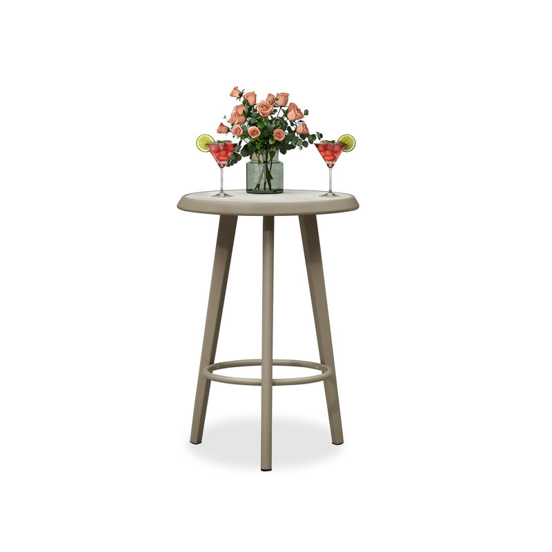  Table de bar Patio, Champagne, 37.4" H x 33.46" W x 33.46" D
