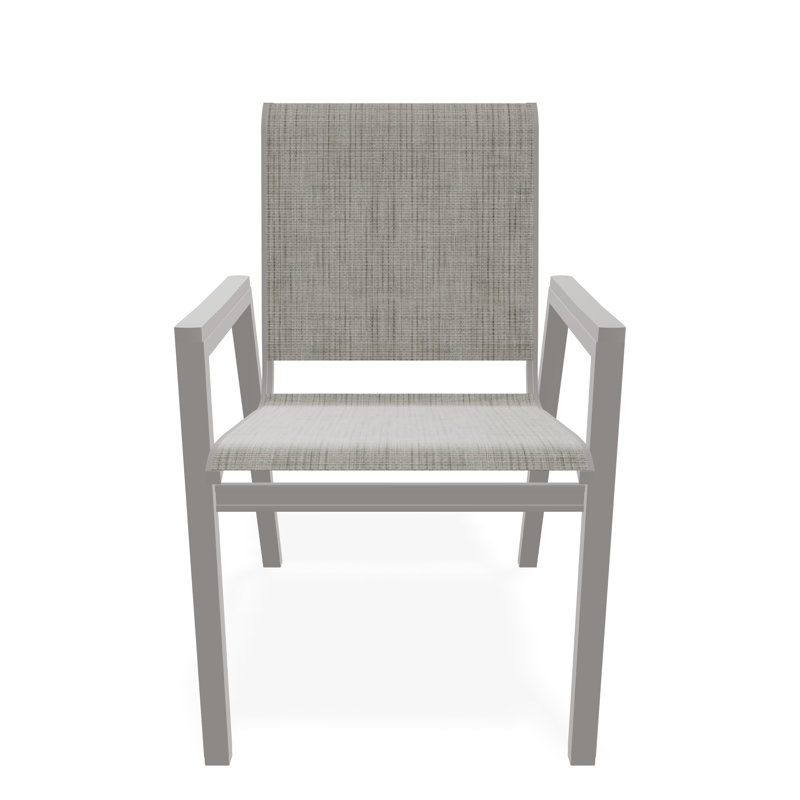 Bazza Outdoor Dining Chair, Smoke, Warm Gray