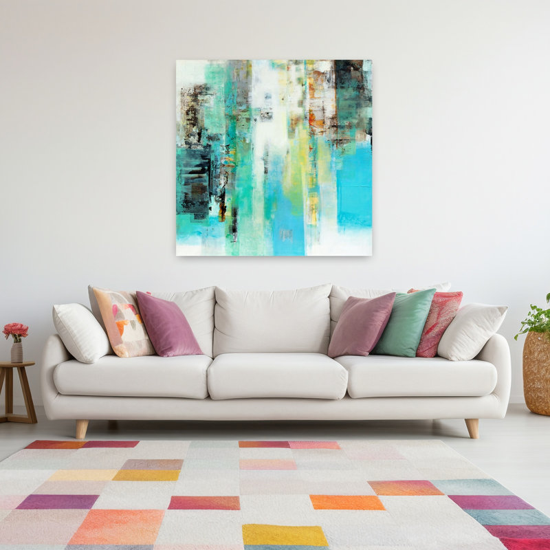 Série Caminos 22, art abstrait contemporain, H 48 po x l 48 po