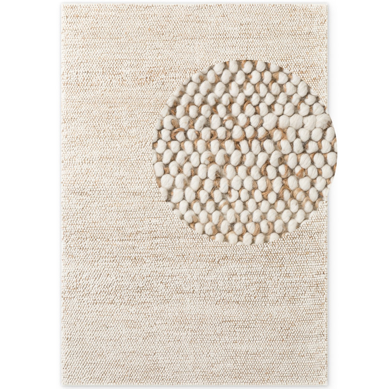 Villeroy & Boch Bouclé Rug Peas - Wool- & Jute Rug Livingroom, Diningroom, Bedroom, Natural Boho Design