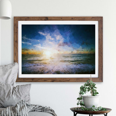 Abstract Beach in San Diego - Framed Print