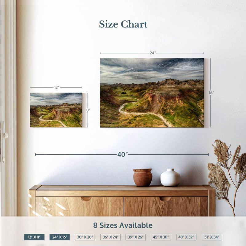 Parc national d'Alvord Badlands, H 16 po x l 24 po