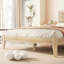 Queen Size Rubber Wooden, Solid Wooden Bed With Rattan Headboard, Enhanced By Support Feet-1063607973
