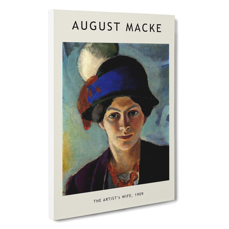 Portrait Of A Woman by August Macke - Wrapped Canvas Painting, 76cm H x 50cm W x 3cm D
