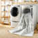 Demetra Light Silver Machine Washable Area Rug
