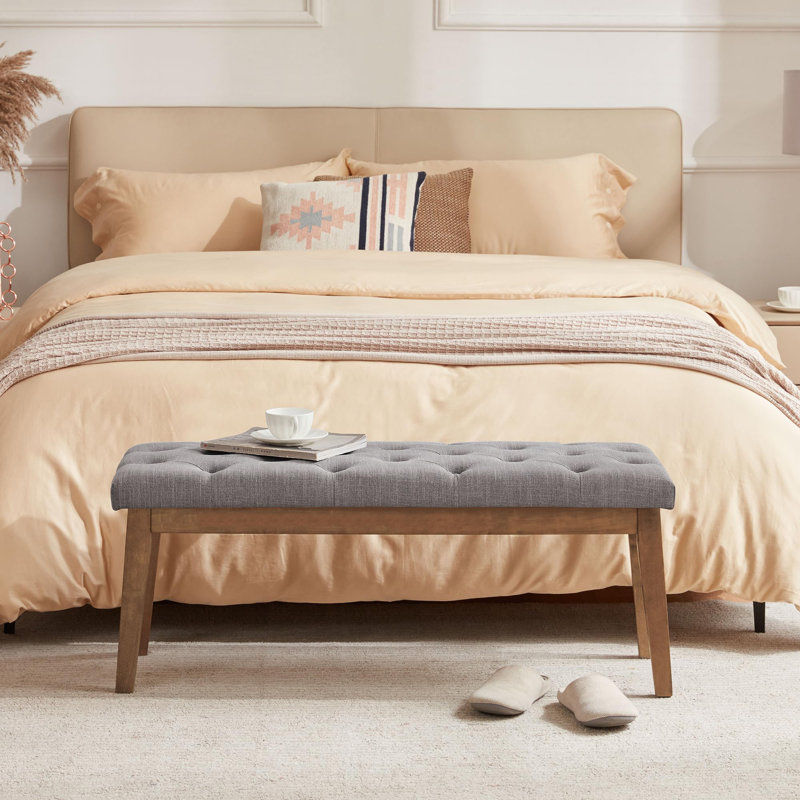 Banc de chambre pour l'extrémité du lit, Gris