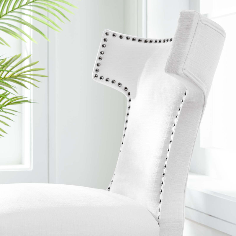 Modway Curve Fabric Dining Chair, White