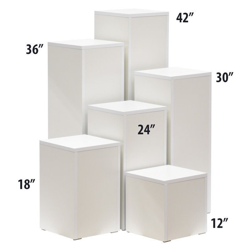 Laminate Retail Display Pedestal Stand, Blanc, H 24 po x l 11,5 po