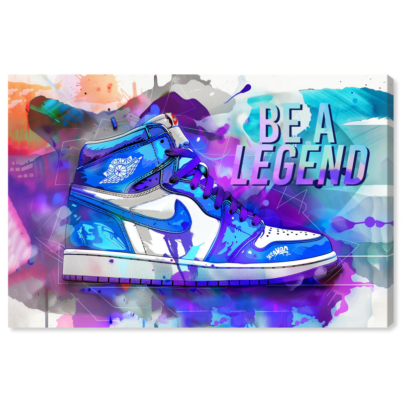 «Be A Legend Tie Dye», art mural de style urbain par Notoriart, Toile tendue, H 10 po x l 15 po