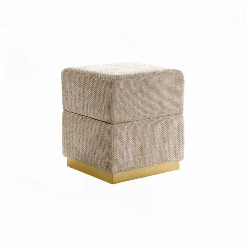 Repose-pieds avec rangement Accent, Gris argenté