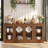 66" W Modern Sideboard Buffet Cabinet with Glass Doors & Adjustable Shelves-1455844344