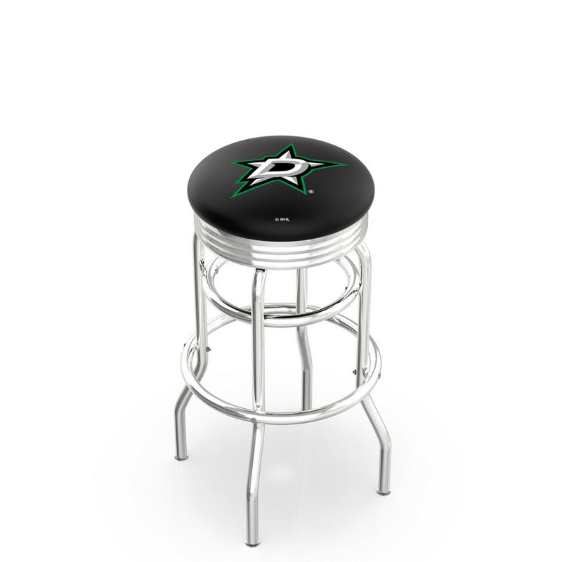 NHL 25" Swivel Bar Stool with Cushion, Dallas Stars, 30"